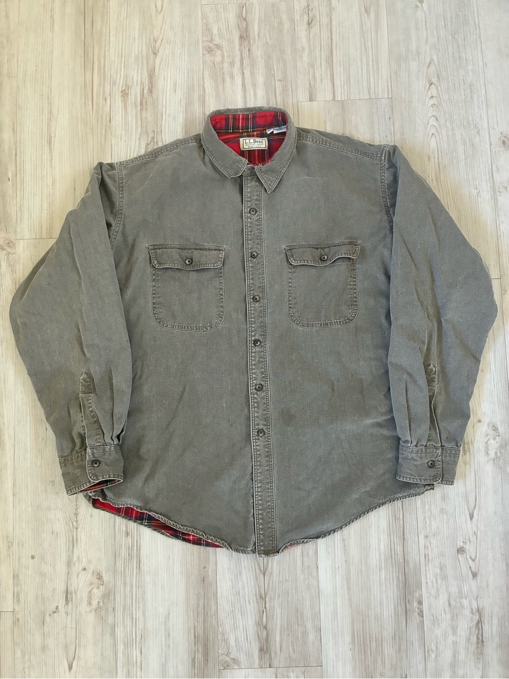 Vintage L.L. Bean Flannel Lined Shirt Jacket